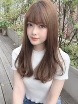 シルクレイ 吉祥寺店(Silk-lei) 大人かわいいフェザーバング艶ロングマロンベージュ吉祥寺30代