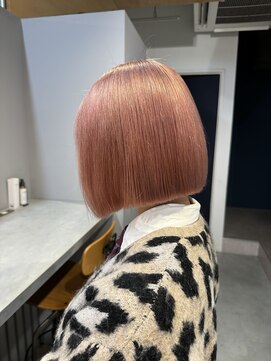 エイト 横浜店(EIGHT) ピンクパール ボブ 切りっぱなしボブ