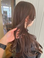 アンド アノン(and anon)&nbsp;こっくりブラウン レイヤーロング 小顔 ココアベージュ 20代30代