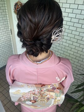 フェリーチェ(Felice) 着物ヘア　訪問着ヘアセット　結婚式ヘア　アップスタイル