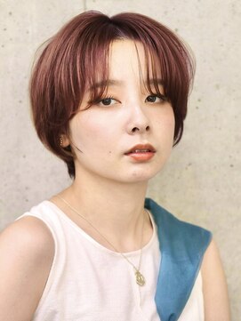 ノア 奈良駅前店(NoA) ピンクカラー　マッシュショート　シースルーバング　奈良