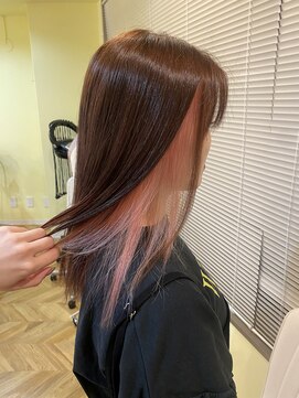 アリスバイブランニューリブ 難波店(ALICE by Brandnew×LIV) 難波美容室　ピンクカラー/イヤリングカラー/インナーカラー