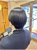 20代30代40代小顔ハンサムショートアッシュブルーブラック