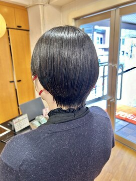 オーガニックマインド 坂戸 鶴ヶ島(organic+mind) 20代30代40代小顔ハンサムショートアッシュブルーブラック