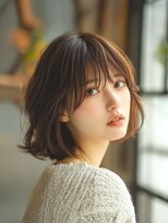 ペグ(Peg) 大人のゆるボブ/髪質改善Tr+うる艶カラー+カット/仙台/髪質改善