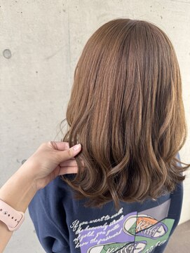 アチーブ ヘア デザイン(achieve hair design) ナチュラルくびれヘア小顔レイヤーカット×オリーブベージュ