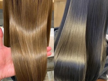 カミビト 名古屋店(KamiBito)の写真/次世代水素系UPTOGLOSSトリートメントで髪質改善！縮毛矯正との同時施術もおすすめ◎髪の芯から潤う艶髪へ*