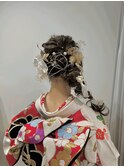 成人式・サイドあみおろし