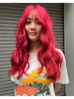 ユーリ(JUURI)&nbsp;赤髪/チェリーレッド/ハイトーン/ウェーブヘア