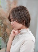 【GEEKS渋谷】ショートレイヤー/秋ヘア/ナチュラルブラウン/小顔