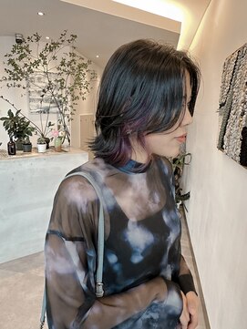 フェーディン(fa/din) インナーパープル×フロントレイヤーボブ