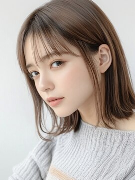 ダブルオーバイオーバーレイ 武蔵新城(w/o by Overlay) 外ハネ切りっぱなしボブ