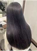 ラベンダーグレージュ/ダークブラウン/似合わせカット/艶髪