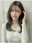 黒髪ダークアッシュくびれレイヤーヨシンモリA13上尾20代30代