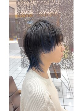 シエル ドゥ サワ(ciel de SAWA) ダークブルー×ウルフレイヤー◎似合わせ小顔カットでイメチェン