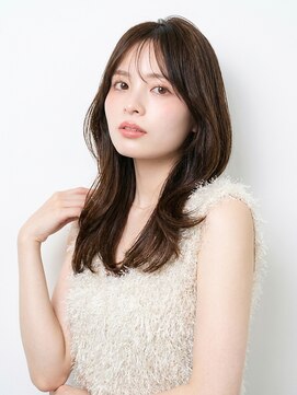 アッシュ 志木南口店(Ash) 韓国風レイヤー×艶感セミロング