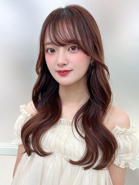エイミーバイアフロートザガーデン 浦和店(amie by afloat the garden) ゆる巻きロングレイヤーカット【浦和】フレンチバング/ピンク