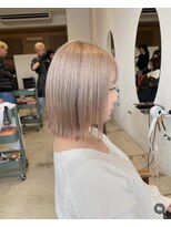 メルク(merc)&nbsp;レイヤー ボブ ショート インナーカラー 韓国