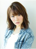 《AFLOATディル裕二朗》ふわくしゅナチュラルミディアムボブ
