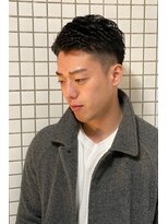 エヌドットバーバー ヒロオ(N.BARBER HIROO) アイロンパーマ×七三オールバック<広尾><理容室><濡れパン>