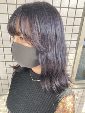 ビアンカ(Bianca) 【Bianca】　暗めでかわいい☆ディープパープルボブ