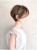 横顔も可愛い丸みショート