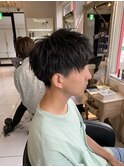 ショートアップバングジェットモヒカンフェードカット
