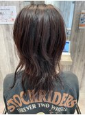 ウルフレイヤーカット×ゆるふわパーマ コテ巻き 秋カラー