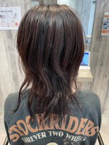 エヌアンドエー せんげん台店(N&A)&nbsp;ウルフレイヤーカット×ゆるふわパーマ コテ巻き 秋カラー