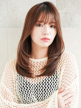 ビビディバビディブー 枚方ビオルネ店(Bibbidi.bobbidi.boo) ワンカールレイヤー顔まわりカットブリーチなし透明感カラー