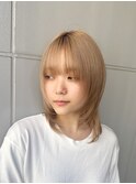 青木／ナチュラルミディアムウルフレイヤー/10代20代30代新宿