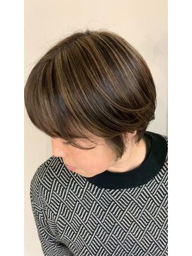 ドクターズサロン レラパール 白髪ぼかし/レイヤーボブ/小顔カット/大人可愛い/うる艶カラー