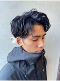 シャドウパーマ無造作パーマメンズパーマ高松メンズアップバング