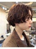 パーマボブパーマショートパーマぷつっとボブぷつっとカット
