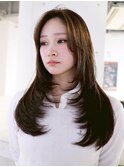 くびれヘアロング顔周りレイヤーウルフレイヤー美髪_ba551602