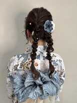 モリグリーン(MORI GREEN)&nbsp;◆ヘアアレンジ//ツイン編みおろし//お祭りヘア//お呼ばれヘア