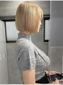 ハイトーンボブ/切りっぱなしボブ/ケアブリーチ