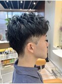 20代30代◎骨格補正カット刈り上げで小顔効果アップバング