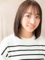 カバーヘア ブリス 上尾西口店(COVER HAIR bliss)&nbsp;ヘーゼルブラウン美髪艶感ストレート前下がりボブY上尾20代30代