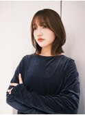 丸くならない上品な大人レイヤーボブ/オリーブブラウン