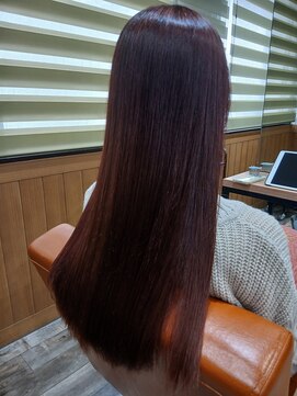 ファム(fam.) ロング美髪縮毛矯正+暖色カラー