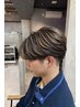 メンズカット+ハイライト+炭酸パック¥13800