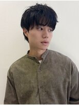 ハニー 町田(HONEY)&nbsp;マッシュ 長め ニュアンスパーマ 黒髪 2