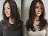 似合わせカット+ ナチュラル縮毛矯正+キューティクル補修TR￥16,000