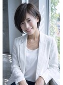 神戸ボブ・神戸ショートボブ・髪質改善ボブ・４０代ボブ・白髪