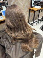 アース 郡山コスモス通り店(HAIR&MAKE EARTH)&nbsp;柔らかベージュの韓国風ロング