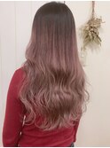20代30代★グラデーションカラー×ロング＠ピンクベージュ