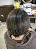 全体白髪染め アッシュ系 酵素クレンジング