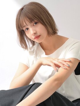アグ ヘアー ケイト 山形大野目店(Agu hair kate) 《Agu hair》バリアージュ×パッツンボブ