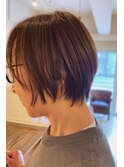 20代30代40代小顔ハンサムショートアッシュブラウン